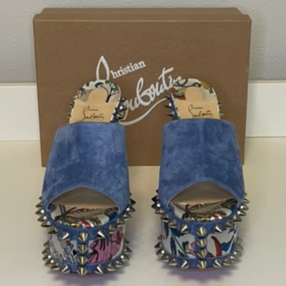 RARE! Christian Louboutin Massivatac 160 Spike Accents Mules 40 10 w/dustbag - Picture 6 of 10
